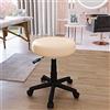 Arreditaly Sgabello Da Estetista Rotondo Con Ruote Sgabelli Manicure Pedicure Massaggio Fisioterapia Tatuaggi Sedia Girevole In Ecopelle Seduta Imbottita Altezza Regolabile da 44 a 56 Cm (Bianco)...