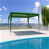 Arreditaly Gazebo 3 x 3 Metri Struttura in Acciaio Copertura In PE 110 gr/m² Impermeabile Idrorepellente Resistente Raggi Solari UV Tenda Ombrellone Per Fiere Pic Nic Campeggio Esterno Giardino Piscina Verde...