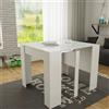 Arreditaly Tavolo Consolle Allungabile New York Fino A 2.37 Metri, Tavolo 10 Posti Salvaspazio Multiposizione, Design Moderno Ed Elegante, Consolle per Casa E Ufficio, 78 x 51 x 90 cm, Colore Bianco Lucido...
