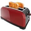 Cecotec Tostapane verticale Toastin' time 1500 Red Lite, Potenza 1500W, Capacità per 4 fette, Doppia fessura lunga e fessura larga da 3,8 cm, Sistema di centratura automatica, 7 livelli di tostatura