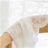 H.ebony Tende trasparenti in pizzo beige rosa bianco sporco per camera da letto soggiorno tasca per asta stile retrò vintage a luce filtrante arioso set di 2 pannelli lunghi 150 cm
