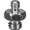 Manfrotto 147 Adattatore Piccolo Spigot 3/8 + 1/4, Nero
