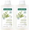 Klorane (Pierre Fabre It. SpA) KLORANE Shampoo al Latte di Avena BIO Extra delicato Set da 2 2x400 ml