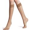 FALKE Seidenglatt 15 DEN W Kh trasparenti velati tinta unita 1 paio, Calzini lunghi Donna, Effetto pelle Sun 4299, 35-38