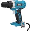 Dedra Avvitatore a batteria, avvitatore da 18 V, DEDRA a destra/sinistra 35 Nm, 10 mm, 2 marce, in scatola senza batteria e caricabatterie, peso ergonomico 1,4 kg, con luce LED