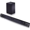 LG SQC2 Soundbar TV 300W, 2.1 Canali con Subwoofer Wireless, Soundbar Dolby Digital, Bluetooth, Ingresso Ottico, Ingresso AUX 3,5mm, USB