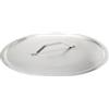 Baldassare Agnelli Pentole Agnelli Alluminio 2 mm Coperchio Tondo con Ponticello senza Orlo, Lucido, Argento, 38 cm