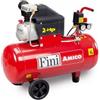 FINI Compressore Fini Amico Lt. 50 2hp per Brico e Giardino Fai da Te Indispensabile per Attivita' di Pneumatica e Progetti di Ristrutturazione
