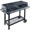 El Gaucho Barbecue Carbone Colorado con 2 griglie di cottura e piano inferiore dimensioni 96x41xH93 cm ideale per giardino