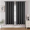 CUCRAF Tende oscuranti per finestre, con tasca per asta, isolamento termico, per camera da letto e soggiorno, set di 2 pannelli. 132 x 137 cm, grigio scuro