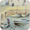 Creative Tops Cornish Harbour-Sottobicchieri in Sughero, Colore: Blu, 6 Pezzi