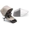 Bugaboo Donkey 5 Duo, Set di Conversione Completo, Affiancato, Design Migliorato, Seduta Reversibile, Guida a una Mano e Archiviazione Espandibile, Desert Taupe