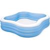 Intex 57495NP - Piscina Gonfiabile Family Quadrata, Vinile, Multicolore, 229x229x56 cm