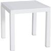 CLP Tavolo Giardino Quadrato Ocean in Polipropilene - Tavolino Salotto Giardino in Robusta Plastica Resistente ai Raggi UV e Facile da Pulire I, Colore:Bianco