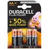 Duracell Blister 4 Pezzi Batterie Stilo Aa Duracell