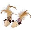 JACK AND VANILLA, Giocattoli per gatti a forma di topo colorati, 2 pezzi, 7 cm, non tossici, con campanelle per un gioco stimolante e coinvolgente, colori assortiti, modello Cat Toys