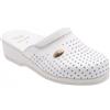 SCHOLL SHOES Scholl Clog BackGuard Ciabatta Unisex in Pelle Colore Bianco Taglia 41