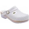 DR.SCHOLL'S DIV.FOOTWEAR Scholl Clog Supercomfort Ciabatta Unisex in Pelle Colore Bianco Taglia 45