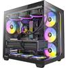 Antec C5 ARGB Mid Tower - Case da gioco in vetro temperato per PC, colore: Nero