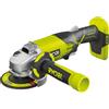Ryobi R18AG-0 Smerigliatrice Angolare a Batteria 18V ONE+, con Doppio Interruttore di Sicurezza, Carter Regolabile, Batteria Non Inclusa, Diametro Disco 115mm