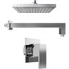 Parama Set doccia cromato - Miscelatore incasso Hedy con braccio e soffione 20x20 cm