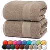 NatureMark Confezione da 2 asciugamani da bagno, da 70 x 140 cm, teli doccia, di colore Sabbia/beige