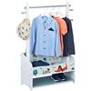 Relaxdays Stand Appendiabiti per Bambini, Scomparto Doppio, Guardaroba a Giorno, Cagnolini, HLP: 101x71x30 cm, Colorato