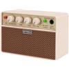 STRICH 2 x 5 W Amp per Basso Elettrico, Amplificatore Portatile Wireless Doppio Canale, Interruttore Clean Drive, Ricaricabile Uscita per Auricolari 1/8 per Principianti, per la Pratica, Marrone