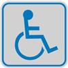 CARTELLI SEGNALATORI Targhetta adesiva - pittogramma Toilette disabili - 8,2 x 8,2 cm - Cartelli Segnalatori (unità vendita 10 pz.)