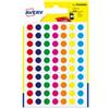 AVERY Etichette adesive tonde PSA - in carta - permanenti - diametro 8 mm - 70 et-fg - 6 fogli - colori assortiti - Avery (unità vendita 1 pz.)