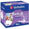 Verbatim - Scatola 10 DVD+R Jewel Case - stampabile - 43508 - 4,7GB (unità vendita 1 pz.)