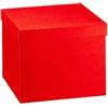 SCOTTON Scatola con coperchio - 30x30x24 cm - seta rosso - Scotton (unità vendita 2 pz.)