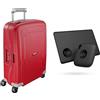 Samsonite S'Cure - Spinner S carry on, with 4 wheels, 55 cm, 34 L, Crimson Red & Tile Bluetooth Item Finder Set