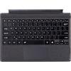 Generic Tastiera Magnetica Bluetooth Per Surface Pro 3, Pro4, Pro5, Pro6, Pro7, Pro 7+, Nuove Tastiere Ergonomiche Abbinate Ai Colori Per Computer Tablet Laptop (Nero)