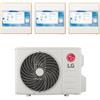 LG Condizionatore LG Dual Split Inverter ARTCOOL GALLERY LCD 9+12+12 con MU3R21 R-32 Wi-Fi integrato