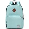 VASCHY Zaino Uomo，Zaino Donna Casual Zaino Scuola Università Vintage Zaino PC 15.6 Pollici Zainetto Classico Impermeabile Zaino Da Viaggio Lavoro Verde