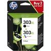 Hp Multipack Nero / Differenti Colori 3Yn10Ae Mcvp 303Xl 1015 Copie Originale