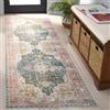 Safavieh Tappeto Angosciato Rug Ideale per aree ad alto passaggio - Lavabile in Lavatrice e Antiscivolo - Arizona Collection, A Pelo Corto, in Verde e Marrone, 76 X 244 cm