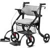 Care-Parents Deambulatore a 4 ruote, Deambulatore per anziani 4 ruote con seduta, 3 in 1 (Sedia a rotelle semplice, Auto argentata, Per la spesa), Manuale di istruzioni giapponese incluso (CP-9269)