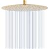 KINLIV Soffione doccia a pioggia da 30,5 cm, in acciaio inox spazzolato, con 120 ugelli in silicone, stile moderno