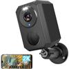 BEENOZO 2K Telecamera Wi-Fi Esterno Senza Fili, Videocamera Sorveglianza WiFi Interno Batteria con Allarme, Rilevamento Movimento PIR, Visione Notturna a Colori, 2 Vie Audio