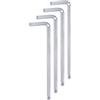 QUARKZMAN 4pz Chiave Esagonale Brugola Testa Sferica 6mm Metriche Braccio Lungo Forma L Strumento Riparazione Acciaio al Cromo Vanadio per Riparazioni Domestiche, Tono Argento