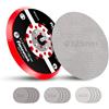 FANZTOOL Disco abrasivo con Velcro per levigatrici eccentriche Ø 125mm | Filettatura Esterna M8 | Disco abrasivo con Velcro | Inclusa griglia abrasiva Grana 80/120/240 5 Pezzi ciascuna.