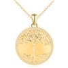 MicLee Collana Ciondoli Foto da Donna in Argento 925 Pendenti Medaglioni de Fotografico Moda Collane Rotonda con Albero della Vita Ciondolo Apribile Oro