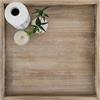 Hanobe Grande vassoio ottomano da portata: vassoio in legno con manici 50,8 cm per soggiorno, quadrato, extra grande, stile rustico, per feste, cucina, casa