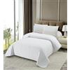 NORA HOME Piumone Matrimoniale Estivo 125 gr/m² Bianco. Piumino Leggero 240x220 Primavera. Antiacaro. Antibatterico. 100% Imbottitura in Fibra Cava 3D - FRESH