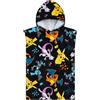 Pokémon Asciugamani Bagno Bambini Poncho Bambina Mare Ragazzi Assorbente Anime Asciugamano Cotone per Spiaggia del Bagno Regalo Bambino (Nero/Multicolore, 10-13 Anni)