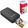 AgfaPhoto AGFA PHOTO - Confezione Stampante Realipix Mini P + Cartucce e Carta AMC per 30 Fotografie - Stampante fotografica formato 5,3 x 8,6 cm tramite Bluetooth - Sublimazione termica 4Pass, nero