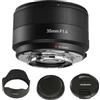 7artisans AF 35mm F1.4 Obiettivo Autofocus con attacco APS-C per fotocamere Fuji X mount X-A1 X-A10 X-M1 X-T1 X-T10 X-T100 X-PR01 X-E1 X-E2S XS20 e altro. (Nero)