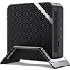 MINISFORUM MINIS FORUM Mini PC UM560 XT AMD Ryzen 5 5600H 6 core/12 Thread, 16 GB di RAM, 512 GB di SSD PCIe, computer in miniatura, slot SATA da 2,5 pollici, 2 x HDMI e USB-C, 2,5G RJ45, 6 x porte USB